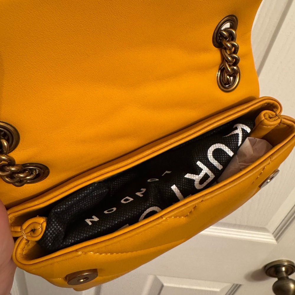 Kurt Geiger mini Kensington mistaré yellow bag - Picture 4 of 4